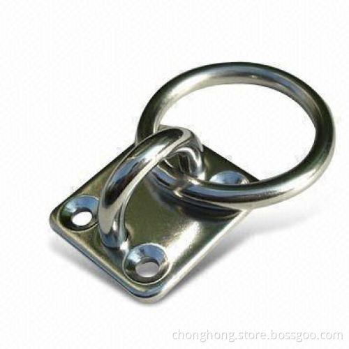 Square Plate with Eye and Ring, Made of AISI 316 or 304 Material